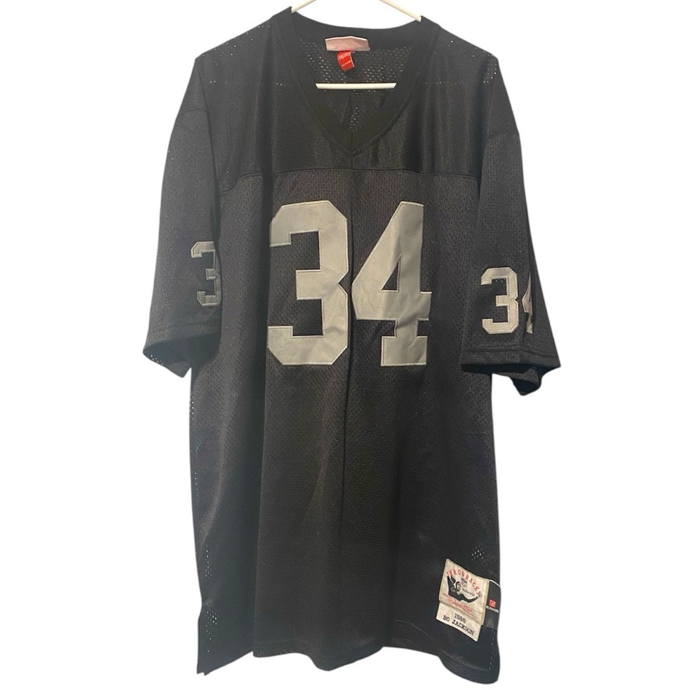 Oakland Las Vegas Raiders NFL Jersey Bo Jackson Size 56 3XL Retro 1988 Black